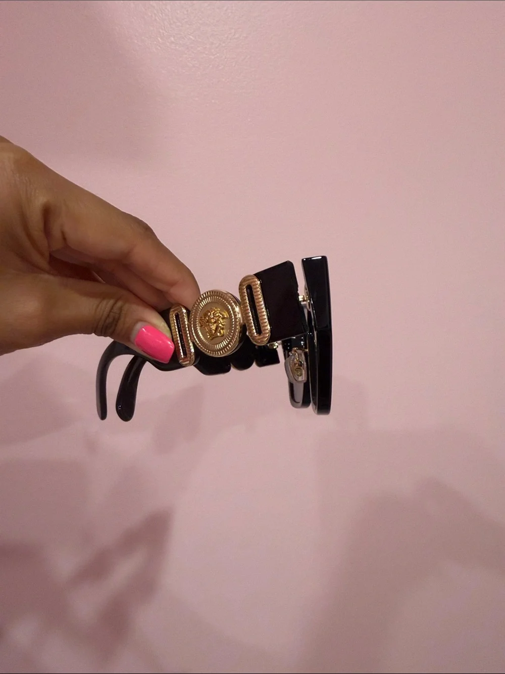 Black and gold Versace sunglasses